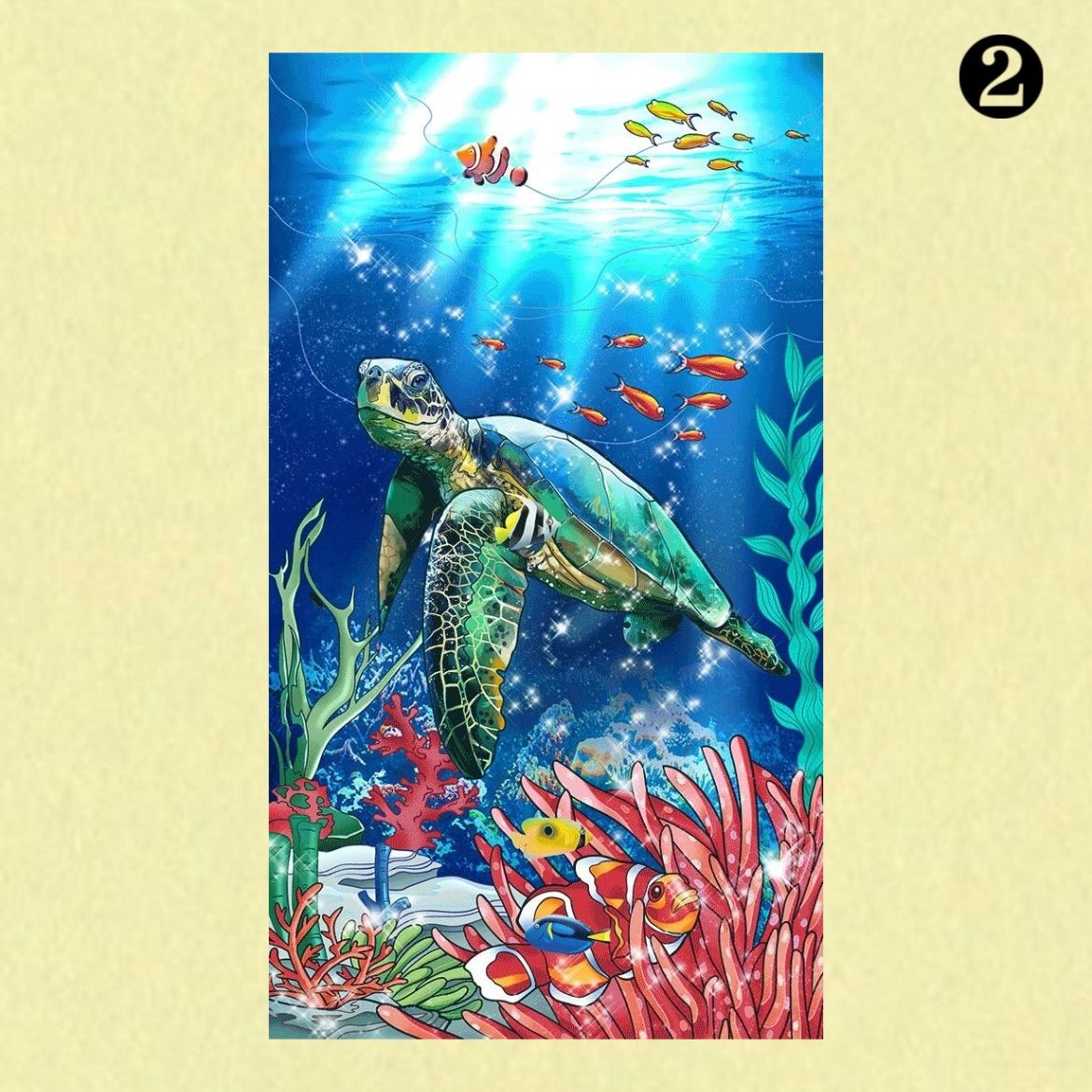 美品 ウミガメのタイルアート Amazon.co.jp: ウミガメ カラフルな海中世界 ガラスモザイク