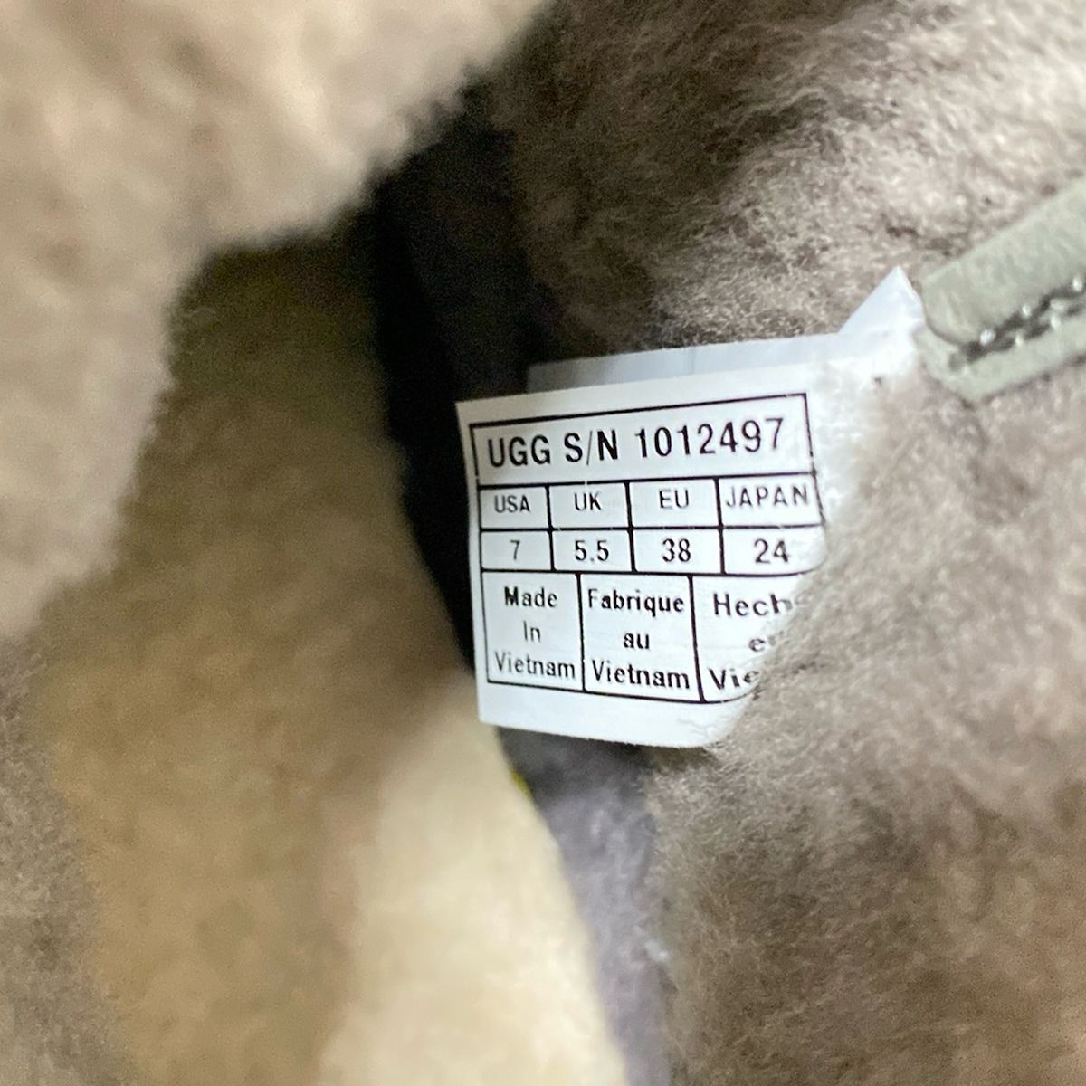 UGG アグ ショートブーツ 24 レディース クリスティン 1012497 ダークグレー ムートン KIN-KAAI_COM