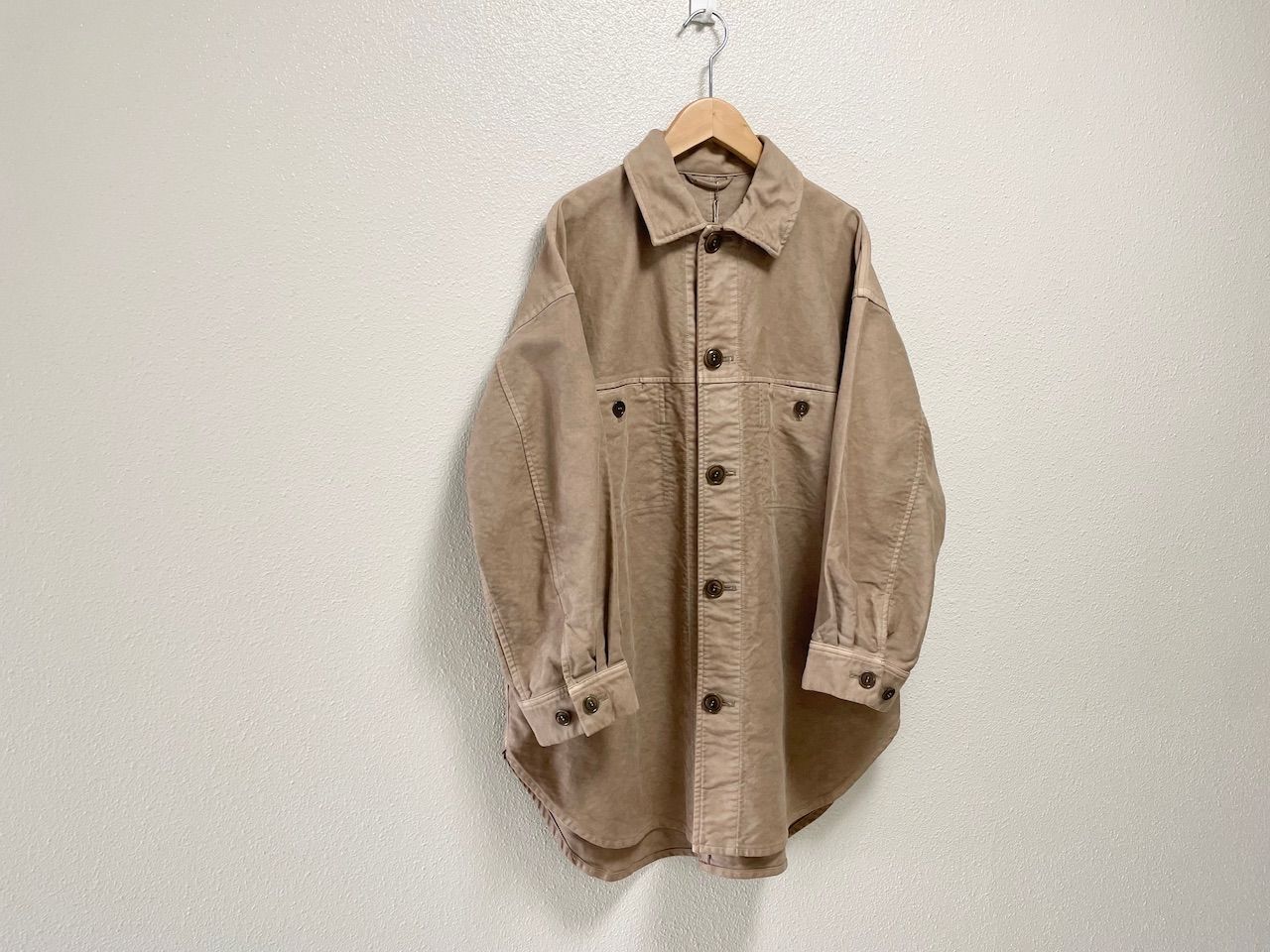 nest Robe ネストローブ コットンモールスキンビッグシャツジャケット