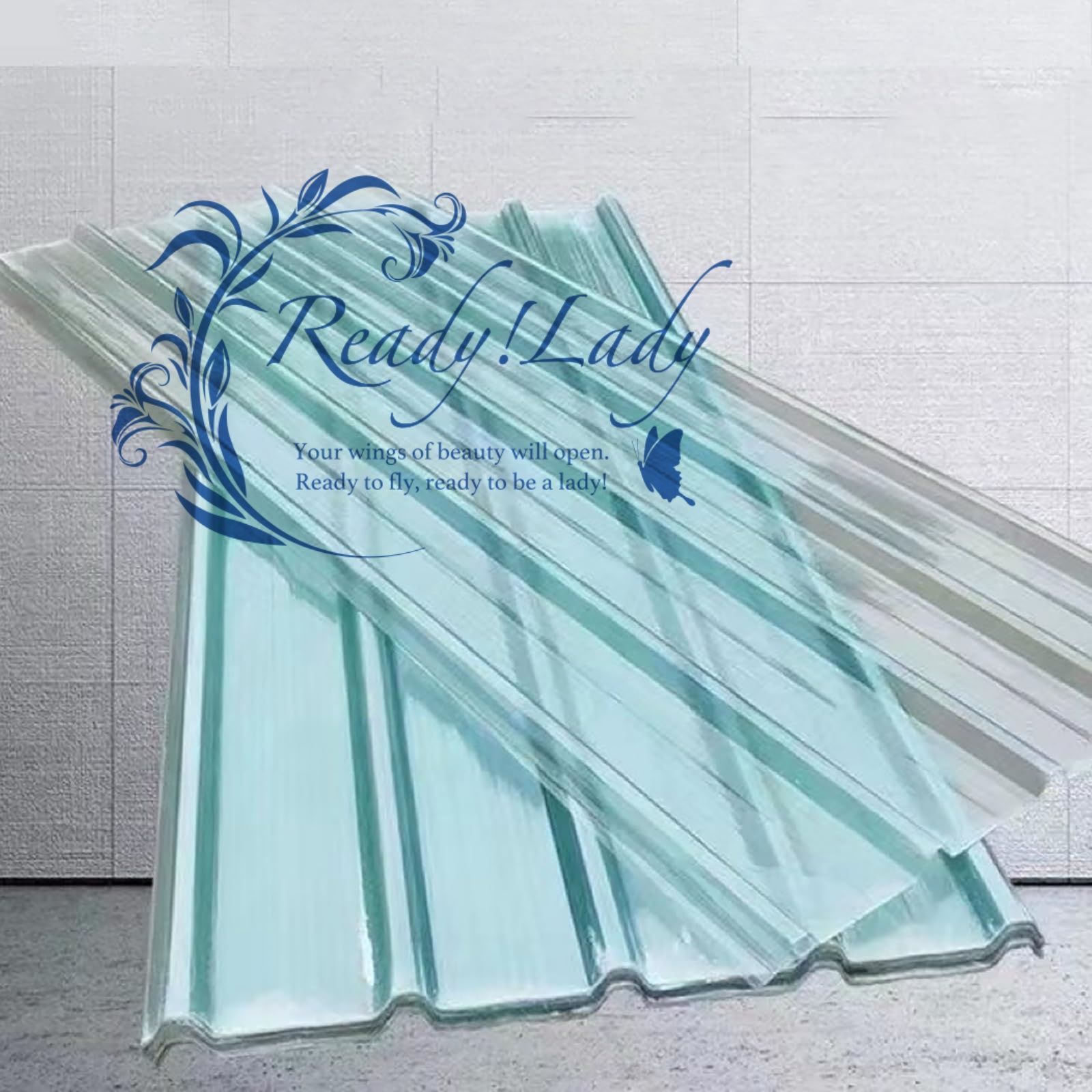 FRP採光板 UV耐性シート波形屋根 防塵採光パネル カットが容易で 光透過率が高く 150x0.2cm 5PCS