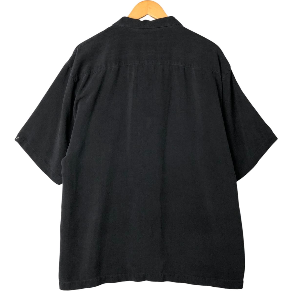 トミーバハマ 半袖 オープンカラーシャツ シルク100% ブラック XL Tommy Bahama S/S オープンカラーシルクシャツ - used&vintage