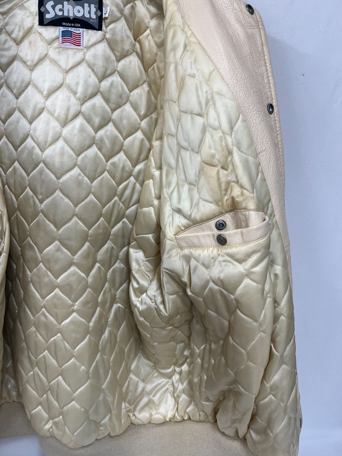 中古】【メンズ】SCHOTT ショット USA レザースタジャン 90s USA製