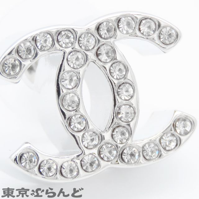 シャネル CHANEL ココマーク ラインストーン ピアス B25C