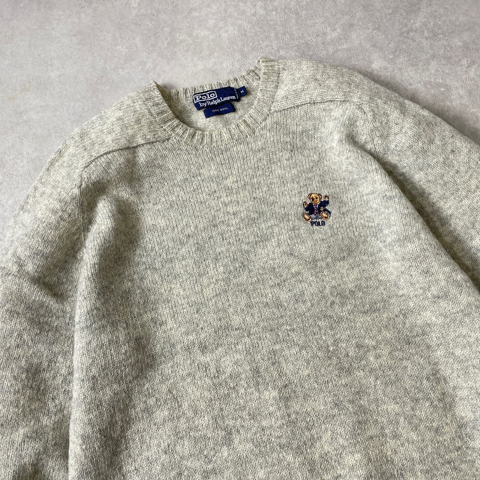 RALPH LAUREN ヴィンテージ POLO BEAR ウールニット ポロベア ラルフ 