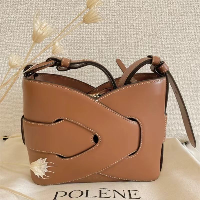 新品未使用 POLENE ポレーヌ ショルダーバッグ ノッド Nodde スムース 