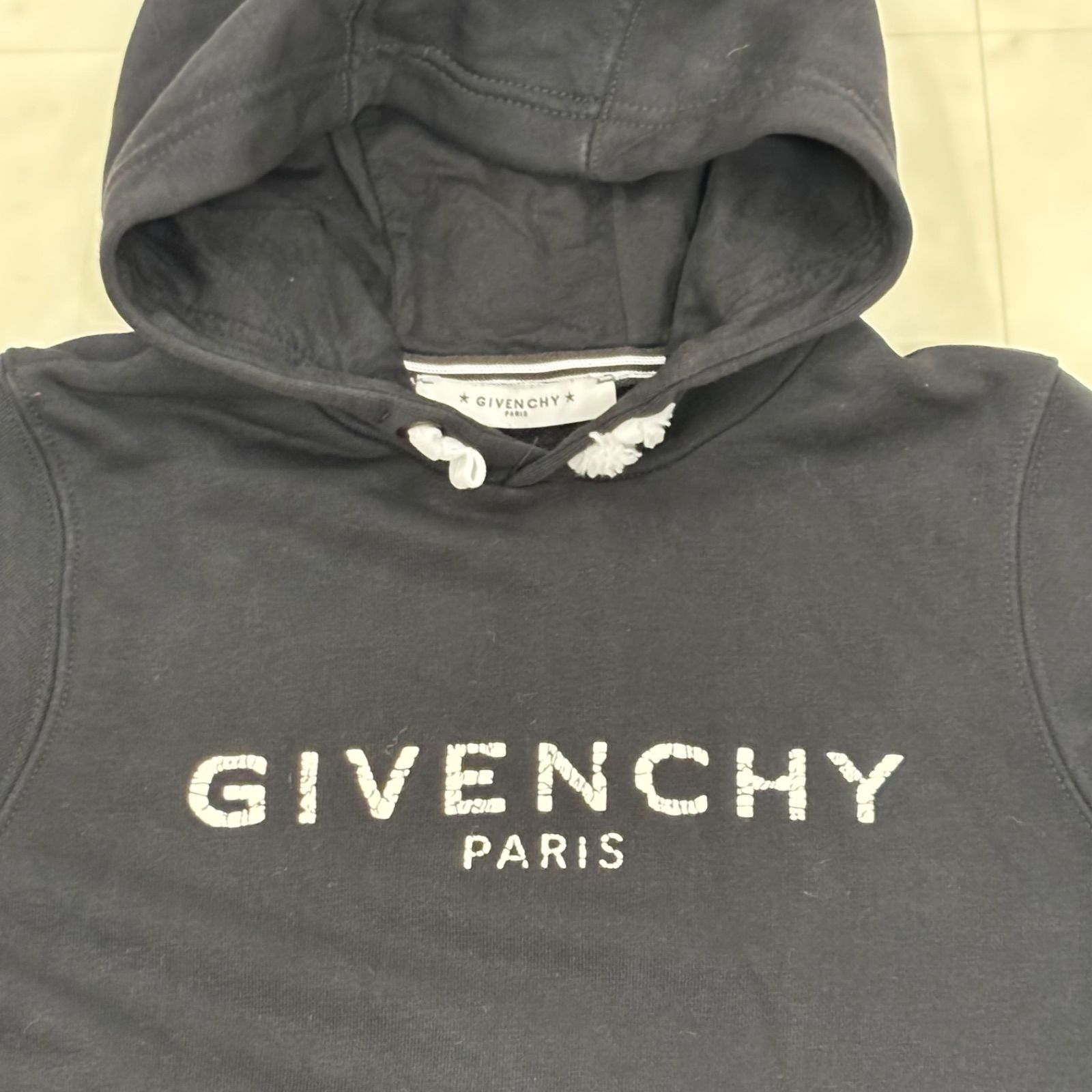 i)GIVENCHY ジバンシー パーカー キッズ kids ブラック サイズ6 - メルカリ