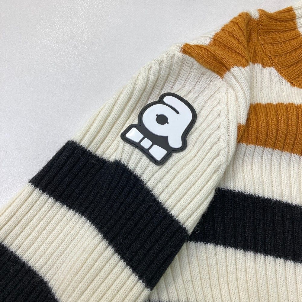 サイズ：38 ARCHIVIO アルチビオ モックネックニットセーター ボーダー