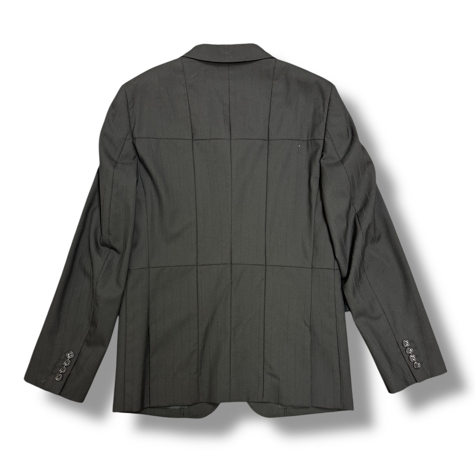 コムデギャルソンオムドゥ セットアップ 3B ストライプ スーツ ペイズリー裏地 COMME des GARCONS HOMME DEUX AD2022 ストライプセットアップ