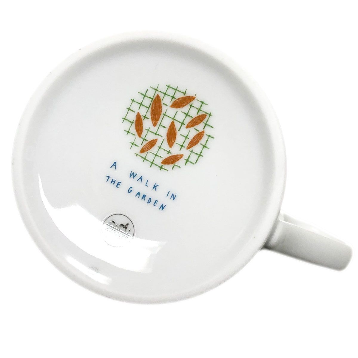 エルメス 食器 マグ HERMES 43131 MUG A WALK IN THE NIGEL PEAKE ウォーク イン ザ ガーデン マグカップ 単品 オレンジ＋ブルー＋イエロー系マルチ SKLAD-KIRPICHA_RU