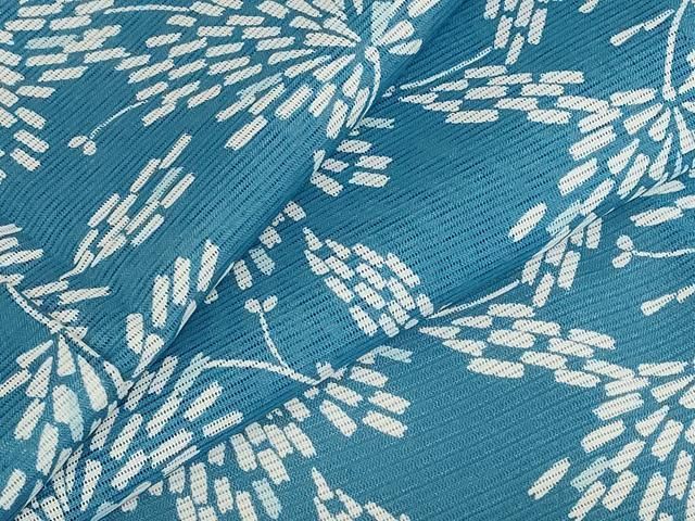 平和屋着物＊夏物 小紋 絽 花尽くし 洗える着物 AABB0632st