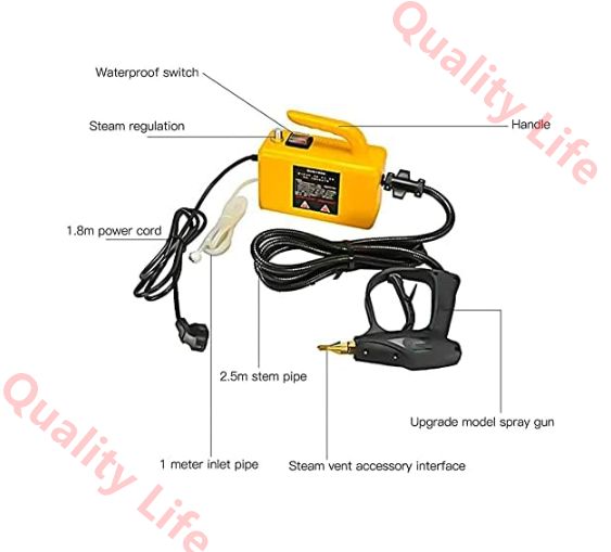 ポータブルスチームクリーナー 2600W高圧スチーム洗浄機