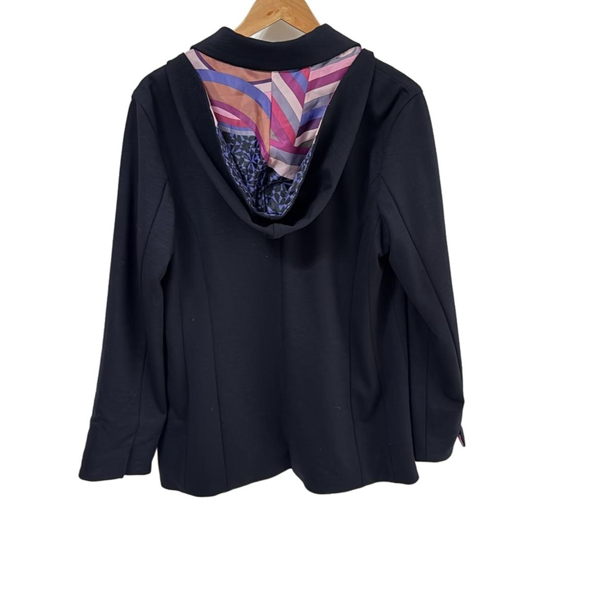 LEONARD SPORT レオナールスポーツ コート サイズ44 L レディース - 黒 長袖 ジップアップ フード着脱可 春 秋