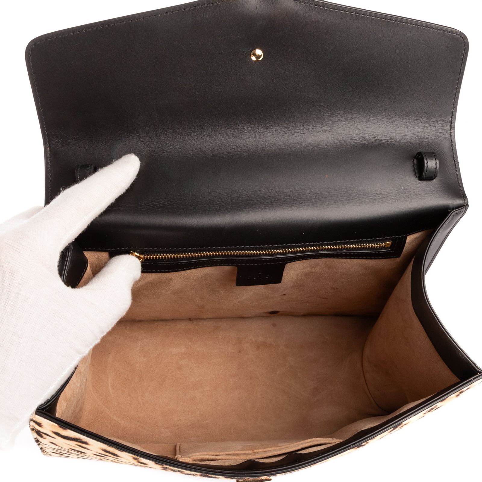 シルビーベージュレオパードプリントカーフヘアA