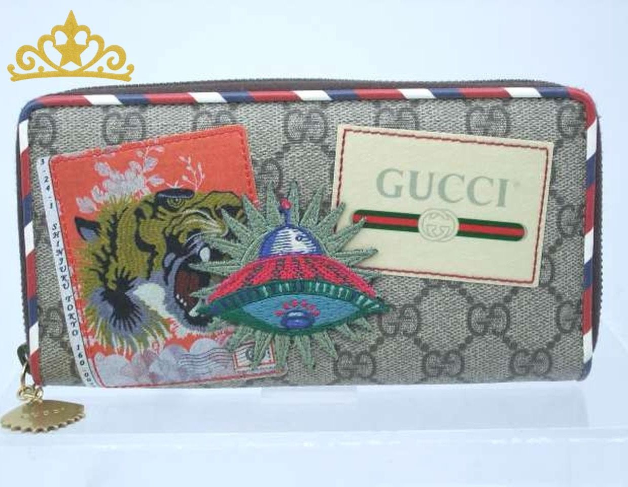 4550 レアGUCCI グッチ GGスプリーム クーリエ 長財布 虎とUFO 4550 レアGUCCI グッチ GGスプリーム クーリエ 長財布 虎とUFO