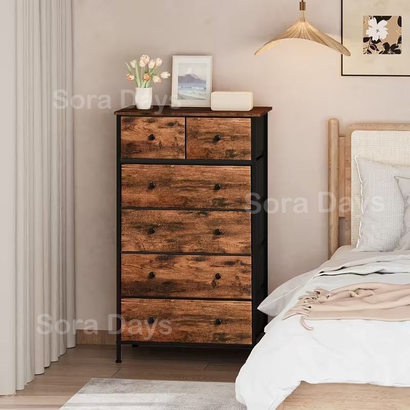 チェスト キャビネット タンス スリムチェスト シンプル ナチュラル おしゃれ インテリア 北欧 衣類収納 省スペース 大容量 引き出し 5段6杯 モノトーン 木目調 選べるカラー ブラック ヴィンテージ ホワイト 60×40×102.5cm