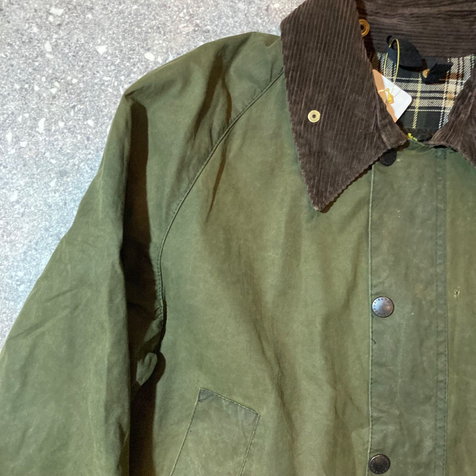 Barbour バブアー ビデイル 38 セージ 英国製 90s BARBOUR BEDALE made in UK 42/ 90年代製 バブアー ビデイル