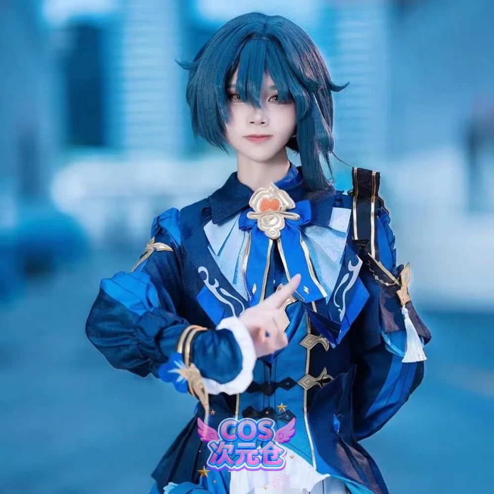 行秋衣装 Sieberg 原神 行秋 コスプレ 衣装 海灯祭 コスプレ衣装ウィッグ付き 仮装 ゲーム衣装 Genshin Impact Cosplay