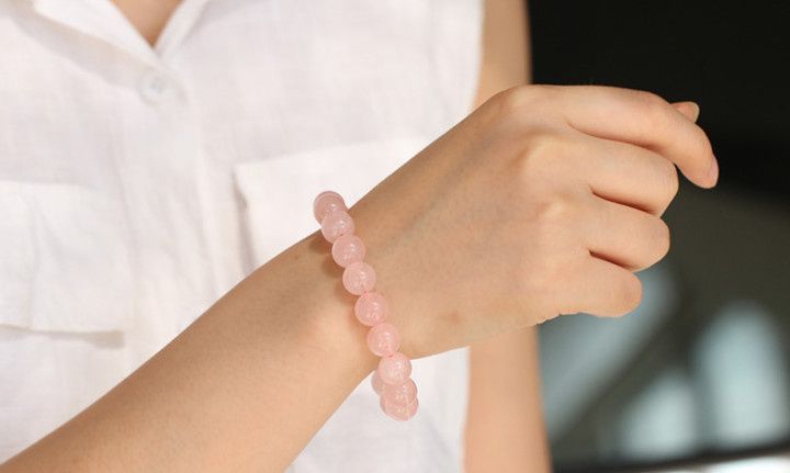 ピンククォーツ ブレスレット 天然石 天然石 ピンククォーツ ブレスレット 8.0-8.5mm 女性用 高級