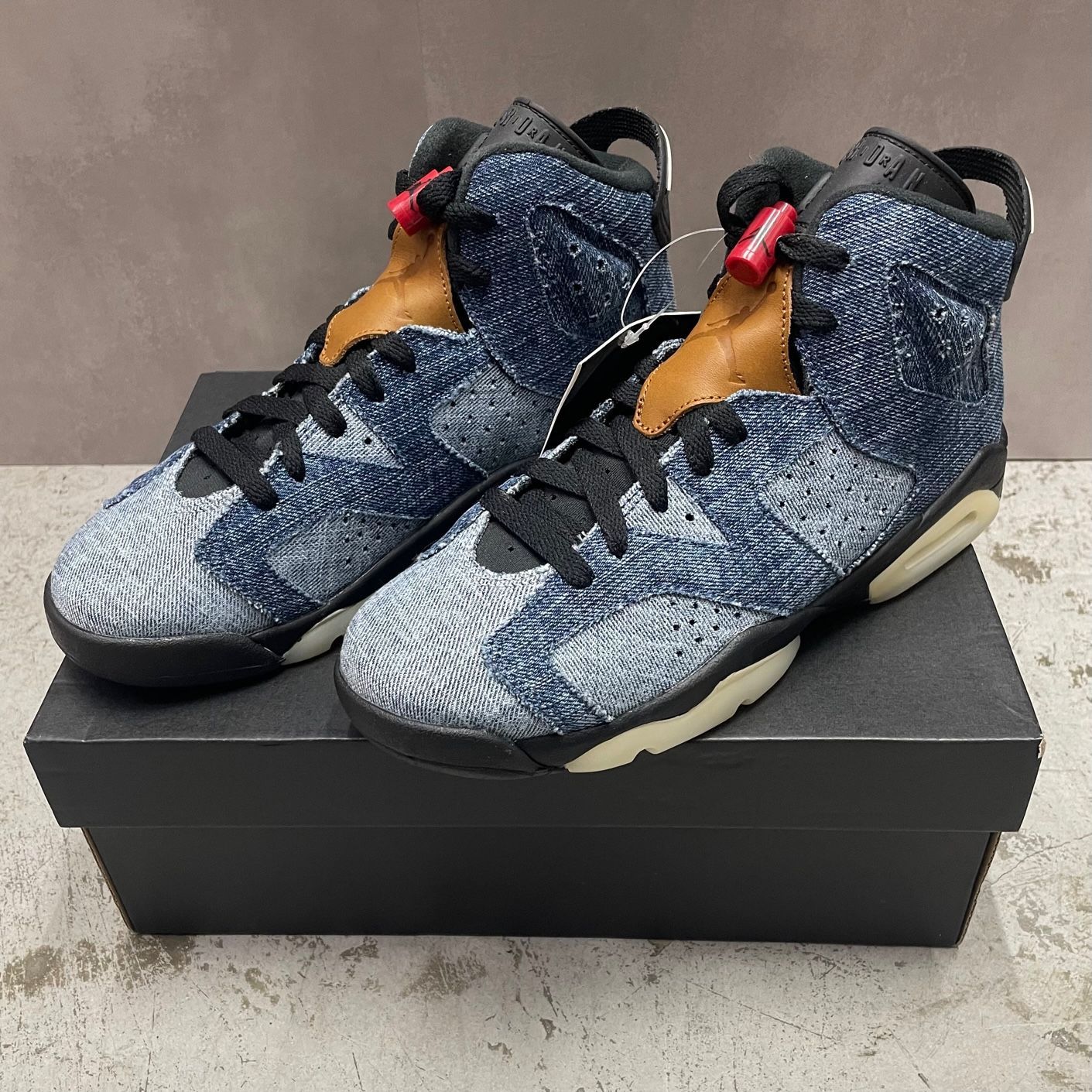 新品 国内正規 NIKE AIR JORDAN 6 GS WASHED DENIM CV5489-401 ウォッシュデニム ジョーダン6 スニーカー ナイキ  24cm 71375A1 - メルカリ