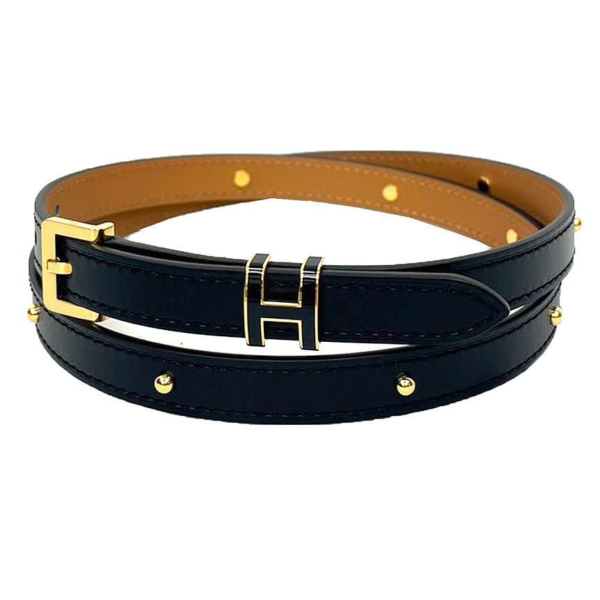 新品 HERMES エルメス ベルト ポップH クルーテ 15 ブラック 黒 80 