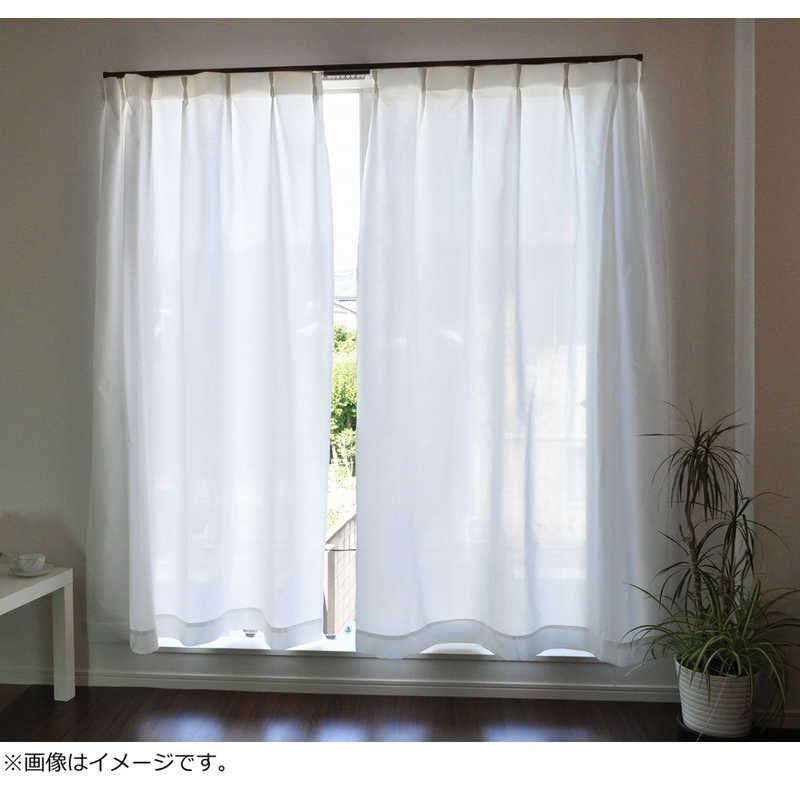 送料無料 ♥ 未開梱 HACHIYA 2枚組 防炎加工断熱保温プライバシーを守るスーパーミラーレースカーテン 150×228cm