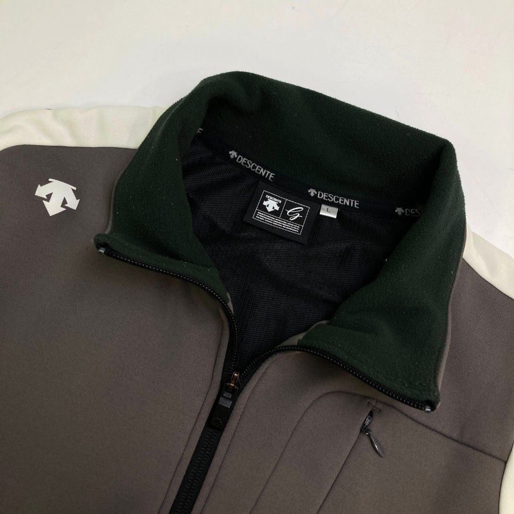 サイズ：L DESCENTE GOLF デサントゴルフ  長袖ジップジャケット  グレー系 [240101433665] ゴルフウェア メンズ ストスト サイズ：L DESCENTE GOLF デサントゴルフ 長袖ジップジャケット