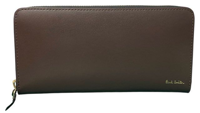 ♥ ポールスミス ラウンドファスナー 長財布 PSC307 ブラウン 茶色 マルチストライプ レザー ジップアラウンド ジッピー 財布 Paul Smith メンズ レディース 牛革