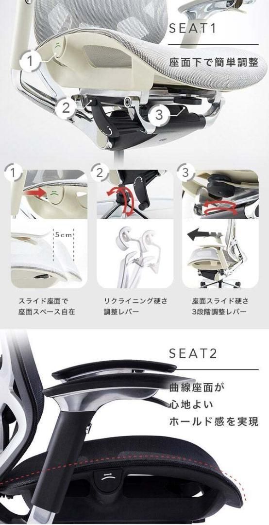 ２色 Aboval ABchair PRO プロ 人間工学 オフィスチェア 座り姿勢自動適応 ダブルブレーキ機械動き構造システム 3Dファブリックメッシュ MARWIL-DEMENAGEMENTS_CH