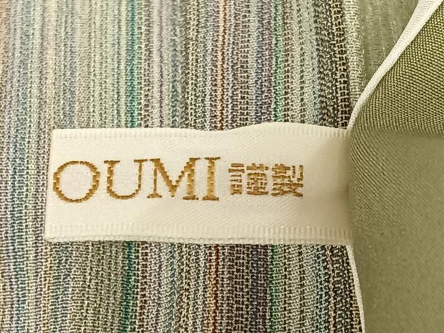 平和屋着物○本塩沢 やまだ織 縞 SOME NO OUMI謹製 正絹 逸品  