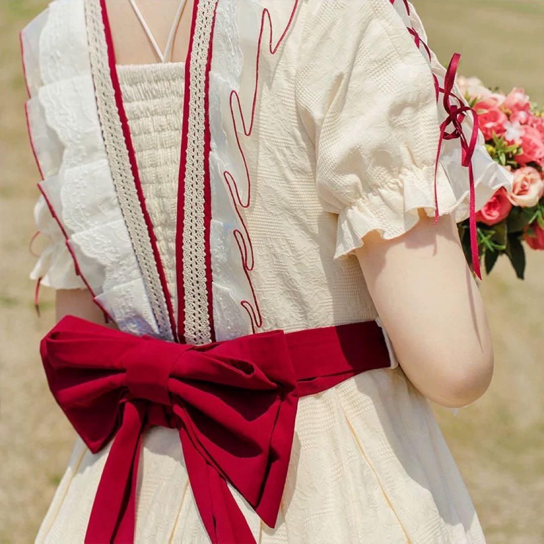 爽やかロリータワンピース♪♪お出かけや女子会 普段着にも最適♪