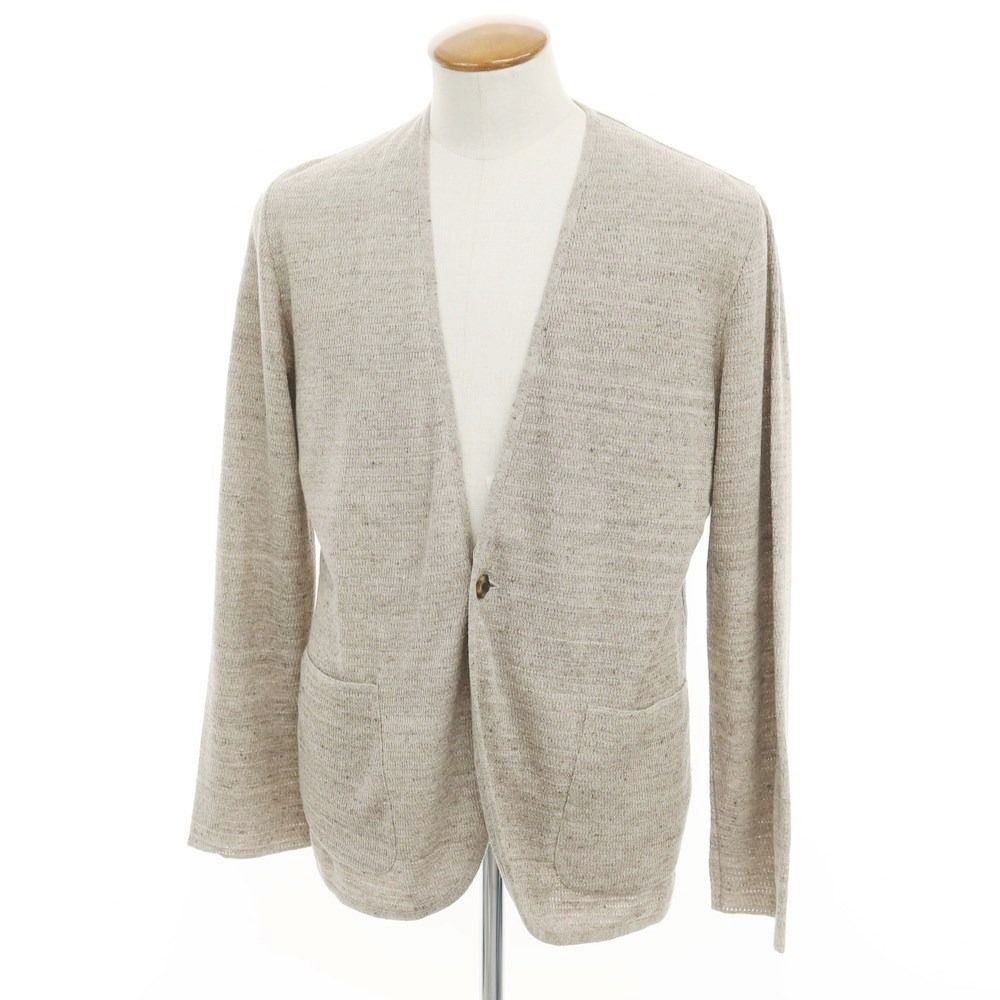 中古】ラルディーニ LARDINI リネンコットン カーディガン ライト