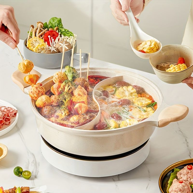 COOKER KING 5qt 両 compartments 鍋 くっつかない IH ガス対応 風味混ざらない 019