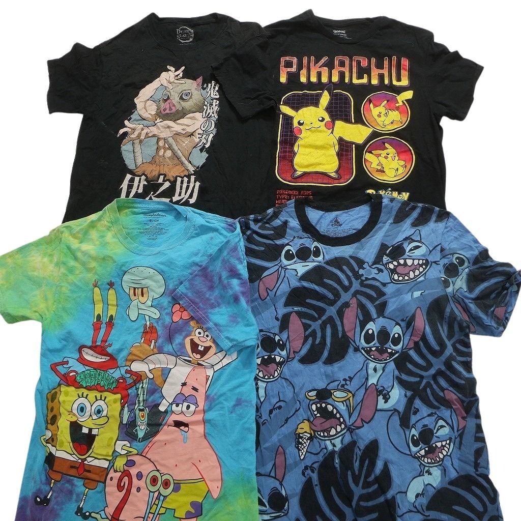 古着卸 まとめ売り キャラクター 半袖Tシャツ 16枚セット (メンズ S