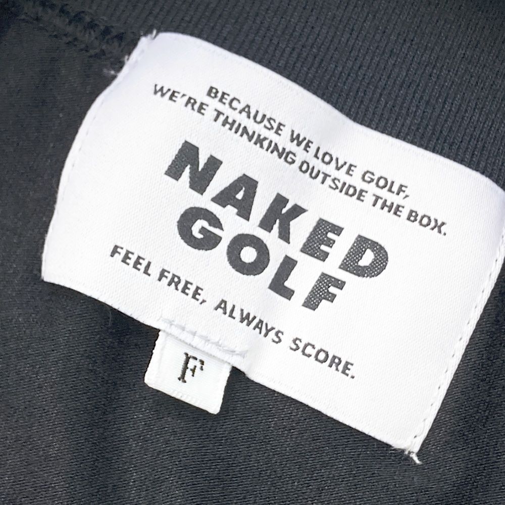 サイズ：F NAKED GOLF ネイキッドゴルフ  ハイネック ノースリーブシャツ  ブラック系 [240101480519] ゴルフウェア レディース ストスト サイズ：F NAKED GOLF ネイキッドゴルフ ハイネック