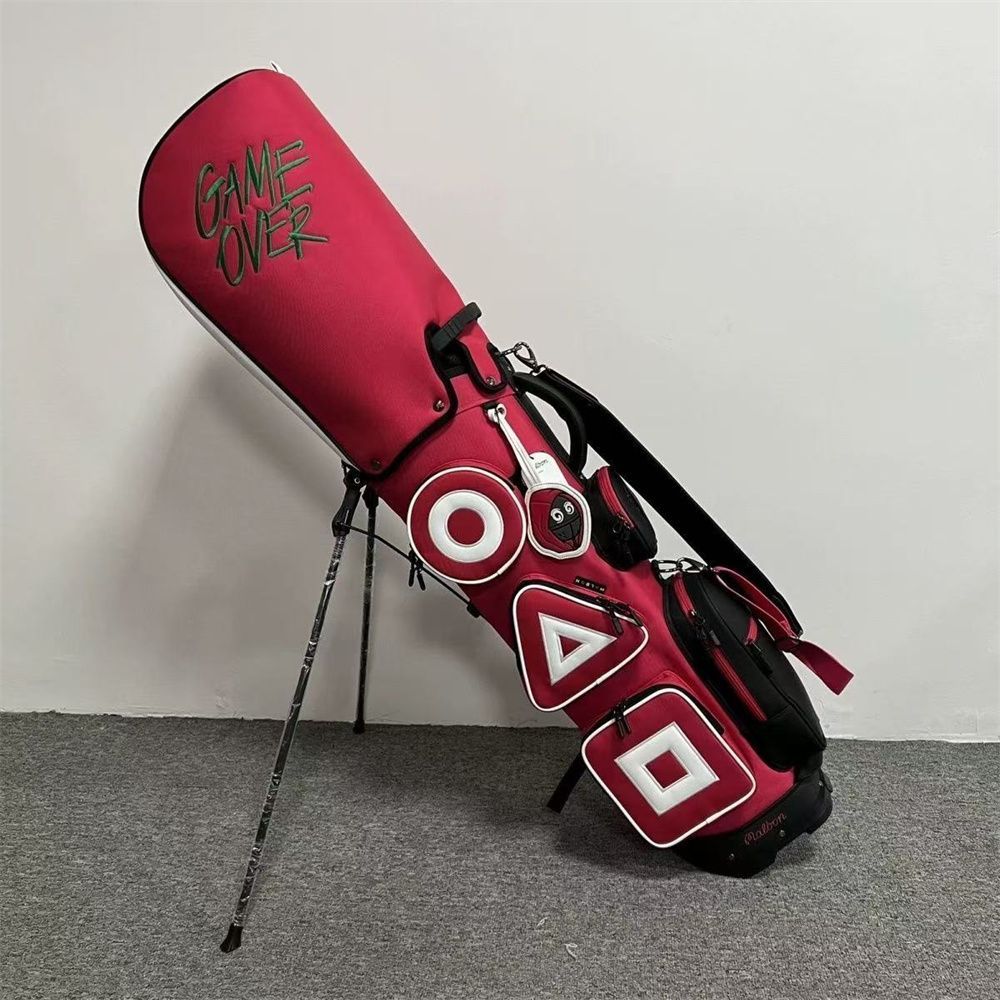 MALBON GOLF ゴルフバッグ キャディバッグ イカゲームコラボ レッド メンズ レディース 男女兼用