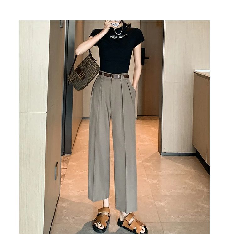 セザンヌ センタープレス 7/8分丈 ストレート パンツ セザンヌ センタープレス 7/8分丈 ストレート パンツ (SEZANE