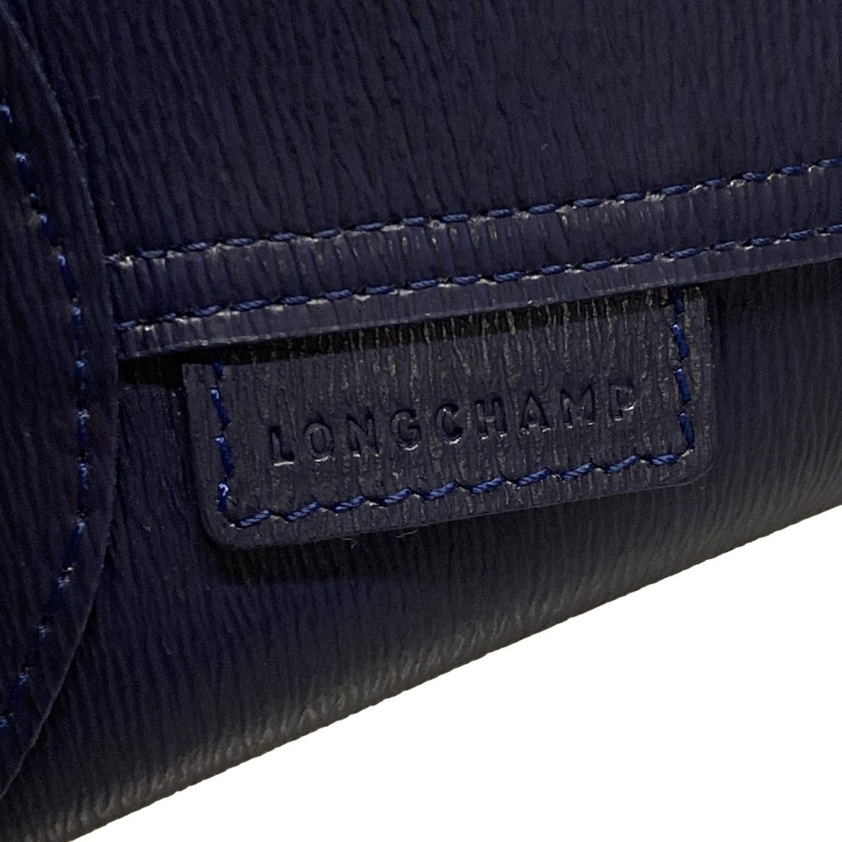 【週末セール】【美品】LONGCHAMP ロゾ ネイビー レザー バッグ LONGCHAMP(ロンシャン) トートバッグ ロゾ ネイビー レザー