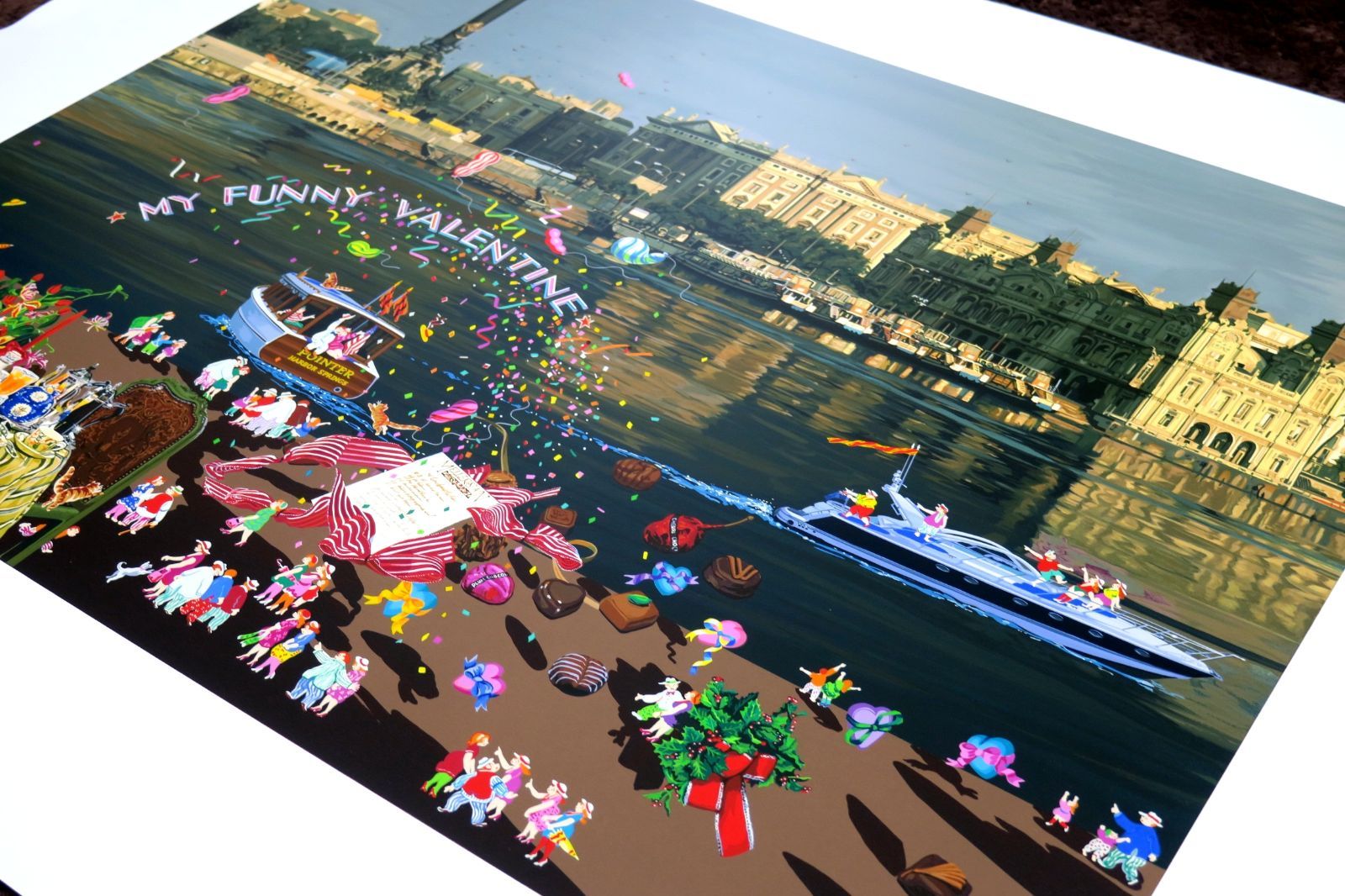 真作】【WISH】ヒロ・ヤマガタ「恋人たちのフェスティバル」シルク