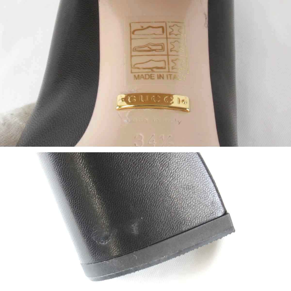 美品『USED』 グッチ シェリーラインパンプス 34 1/2 パンプス レザー