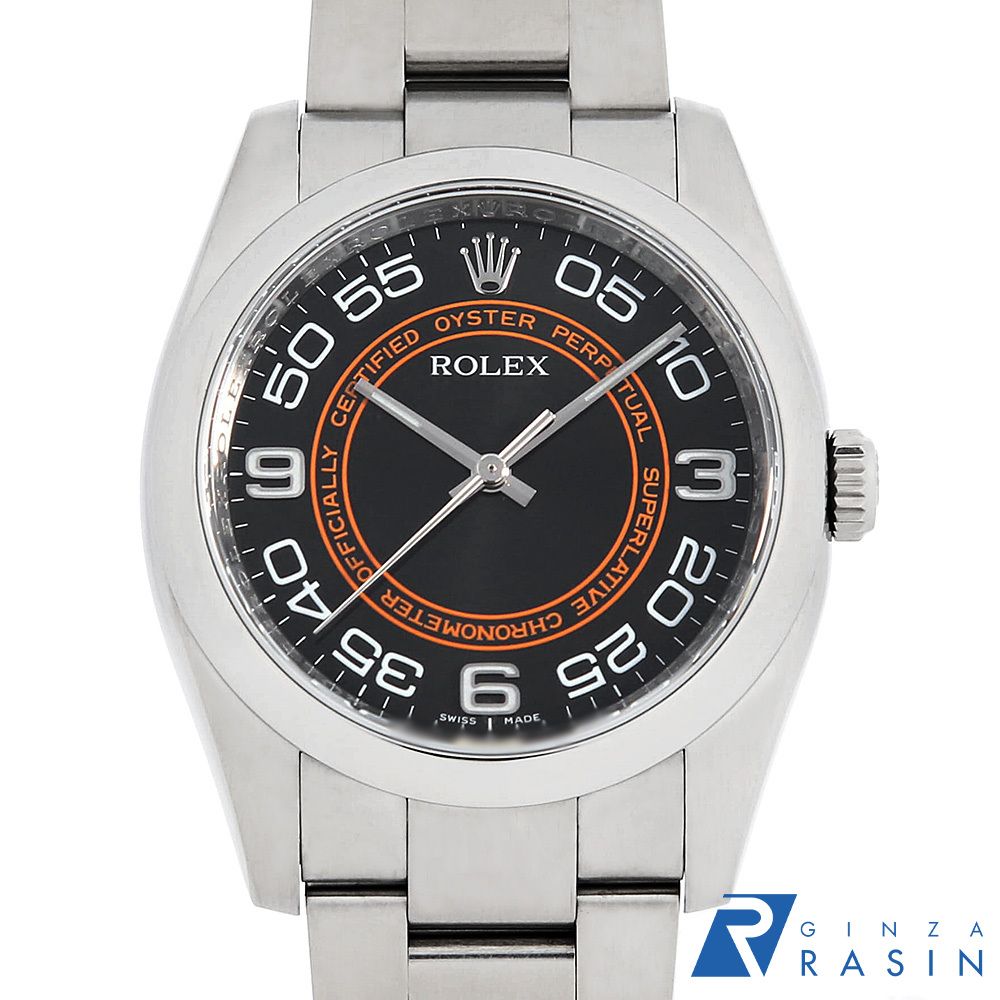 ロレックス オイスターパーペチュアル 116000 ブラック コンセントリック V番 中古 メンズ