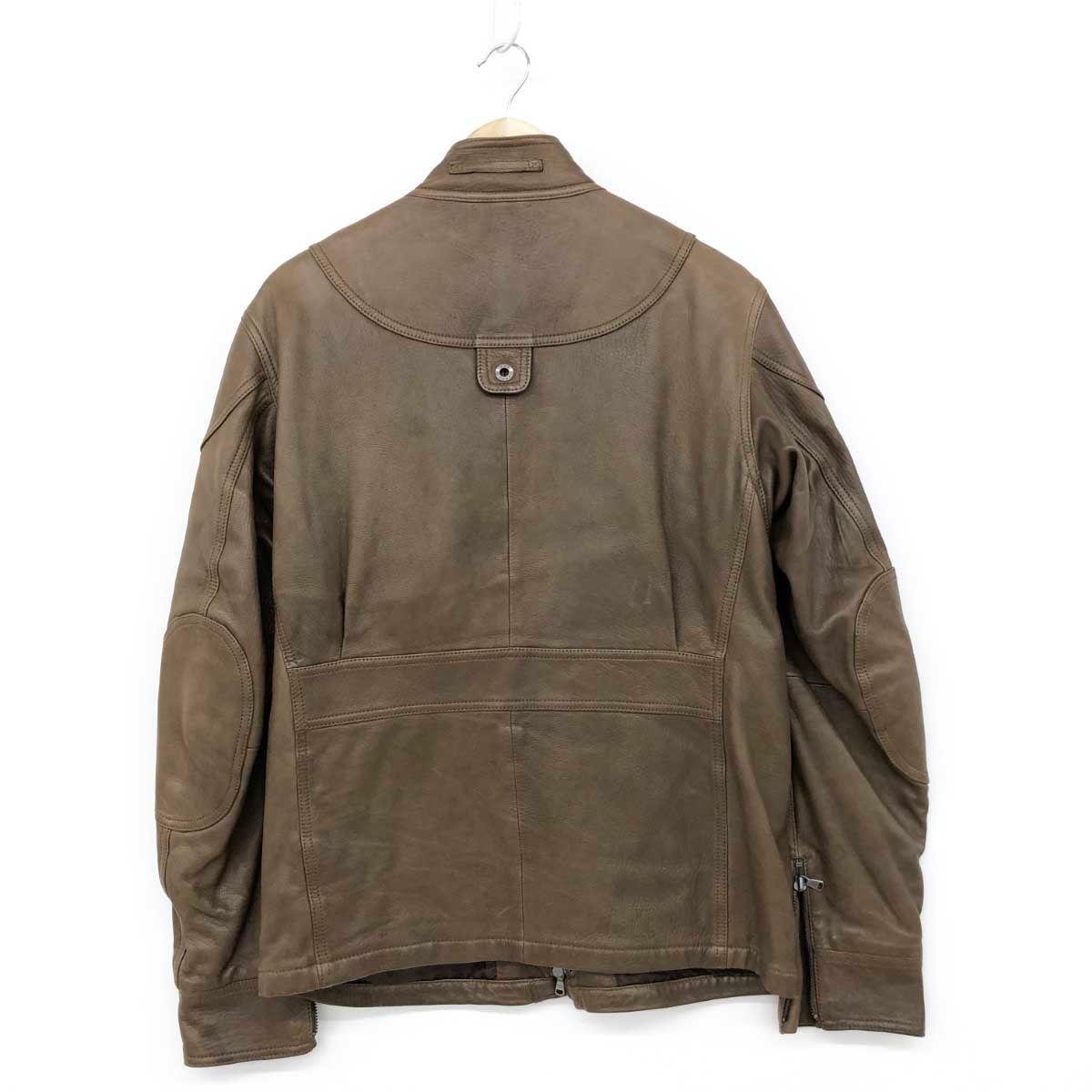 TOD'S トッズ レザージャケット サイズM ブラウン 羊革 メンズ