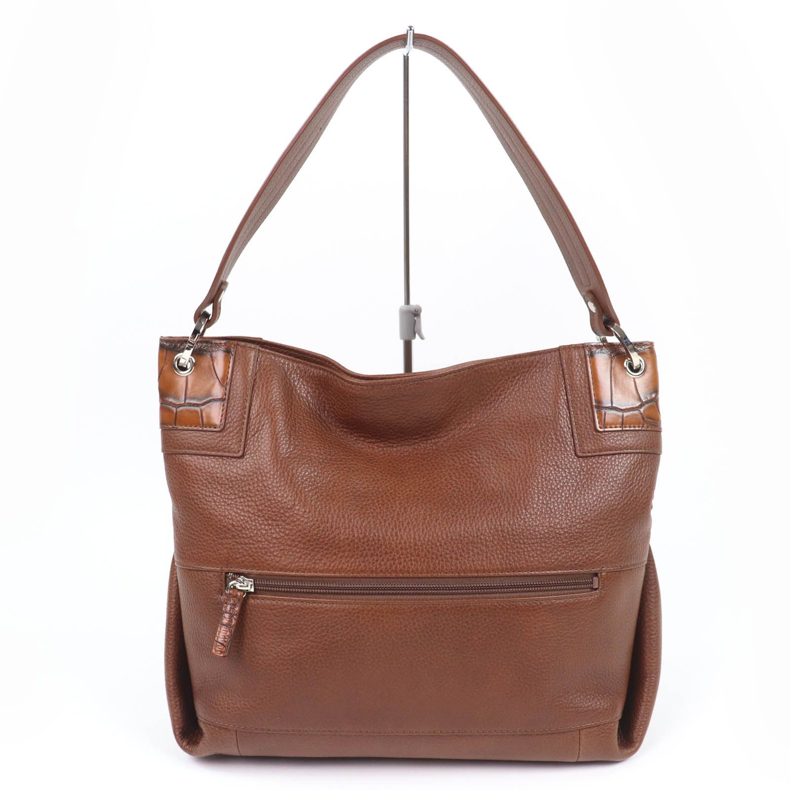 【極美品✨】ボーグラン ハンドバッグ クロコダイル レザー ブラウン 極美品☆BEAUGRAND ボーグラン JRAタグ付 クロコダイル使い