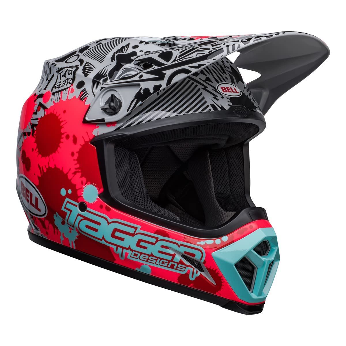 【特価商品】MIPSヘルメット タガースプラッター MX-9 ブライトレッド/グレー XXL(63-64cm) BELL SG規格/公道使用可能/MFJ公認レース可能 7148498