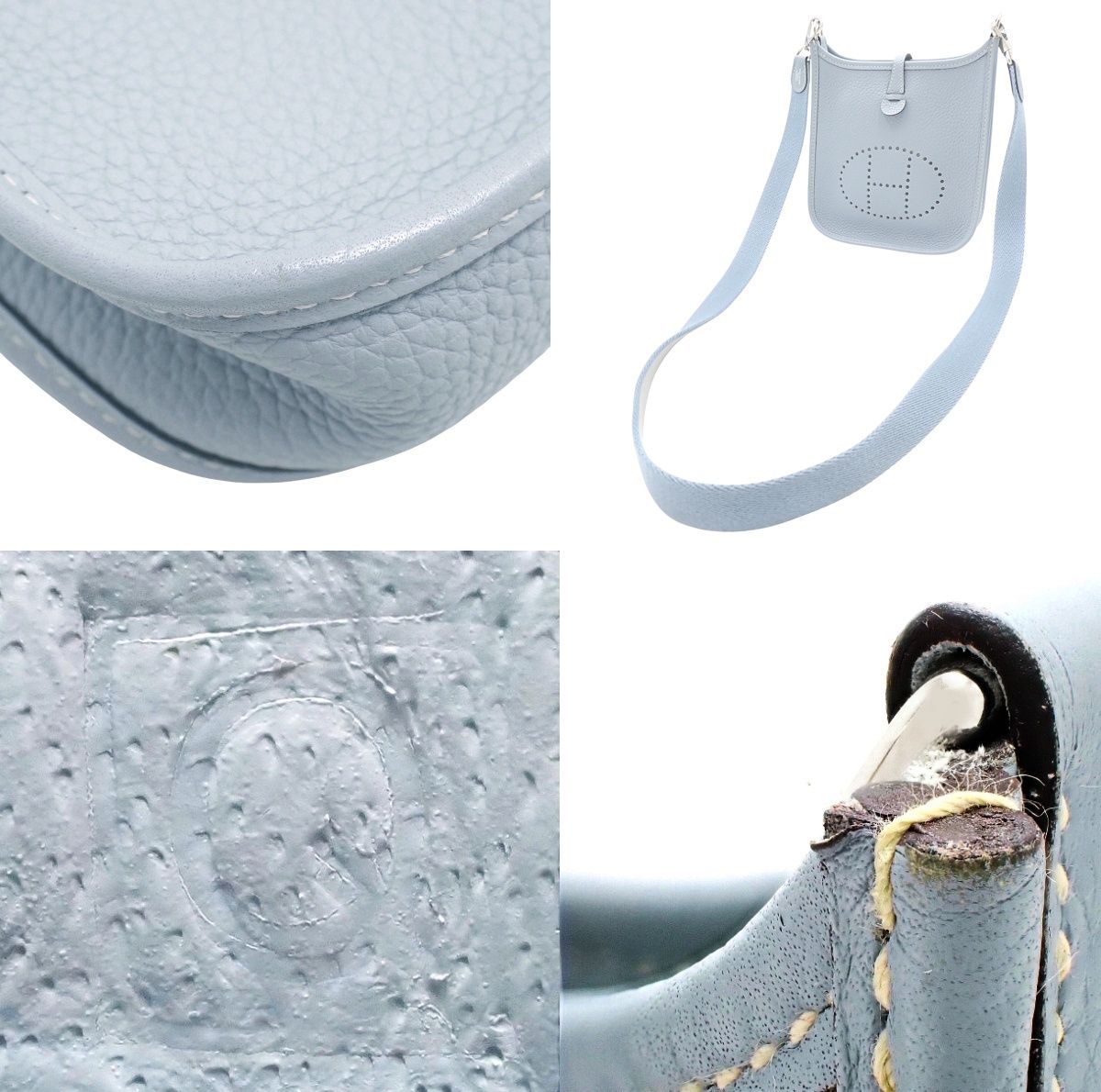 送料込み【HERMES】エルメス ブルー パール エヴリン TPM 送料込み【HERMES】エルメス ブルー パール エヴリン TPM