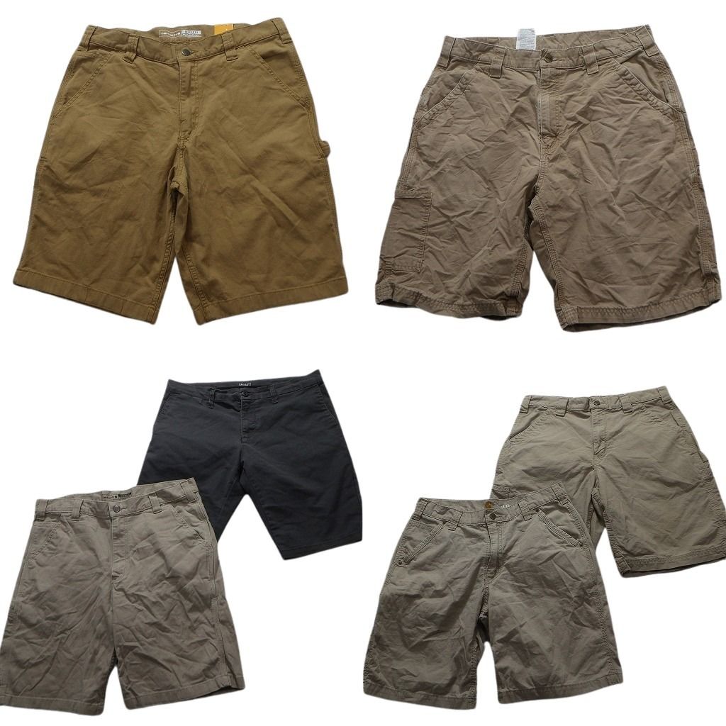古着卸 カーハート Carhartt ショートパンツ 6枚セット メンズ 34 |33 革パッチ チノ ペインター 古着 NA4858