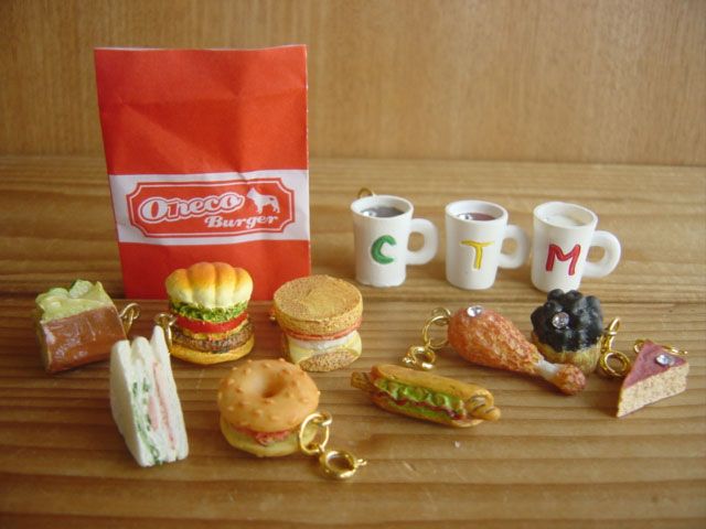楽天市場】ガーリーフーズチャームハンバーガーカフェ 全12種