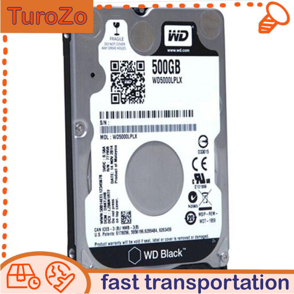 WD5000LPLX Western Digital 500GB 7200RPM 32MB SATA 2.5 Laptop HDD Hard Drive