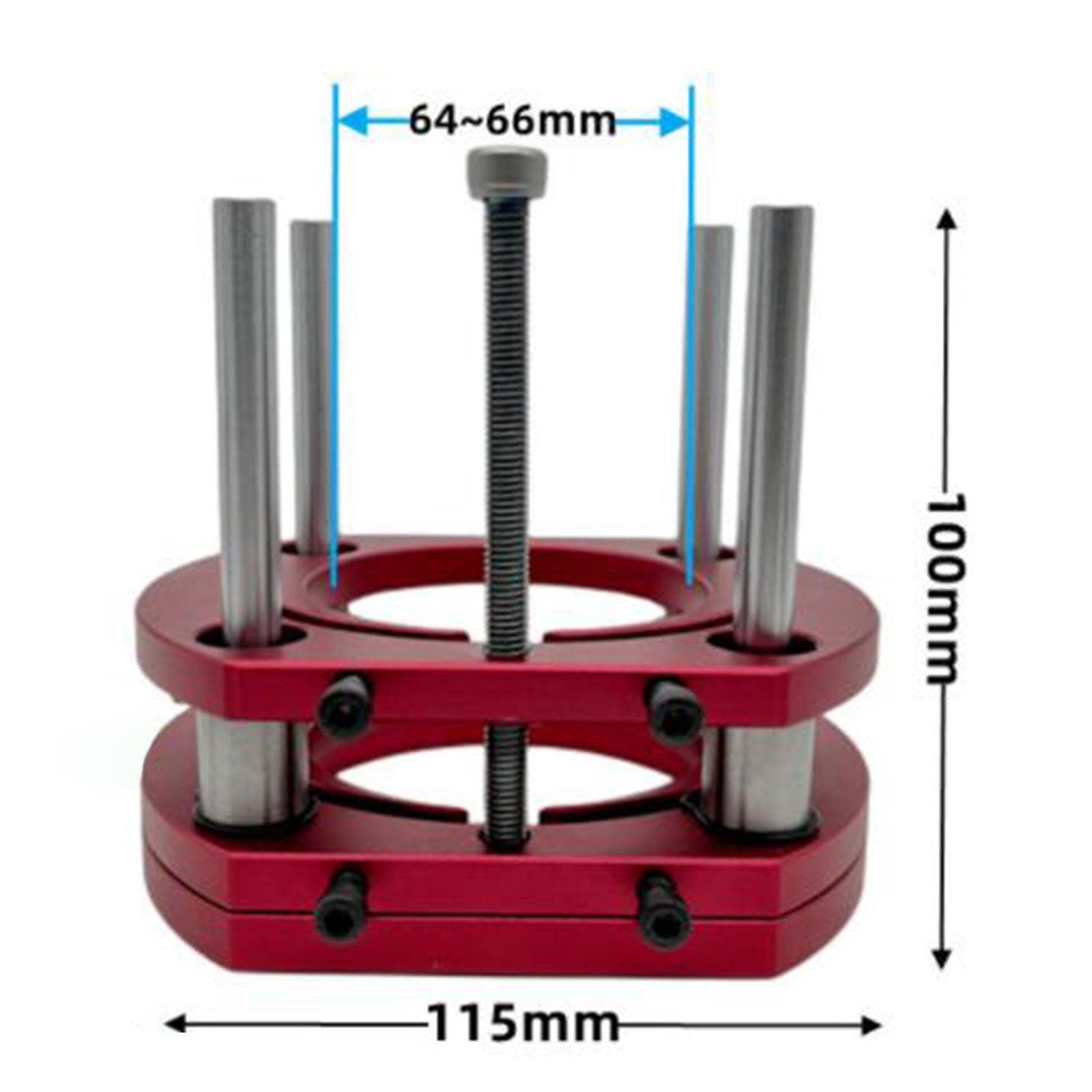 アルミニウム合金ルーターリフトテーブル 木工ルーターテーブルインサートプレート 直径64-66mmモーター フライス加工 取り付け ドリルプロフェッショナル用 LOL-FUN 金色