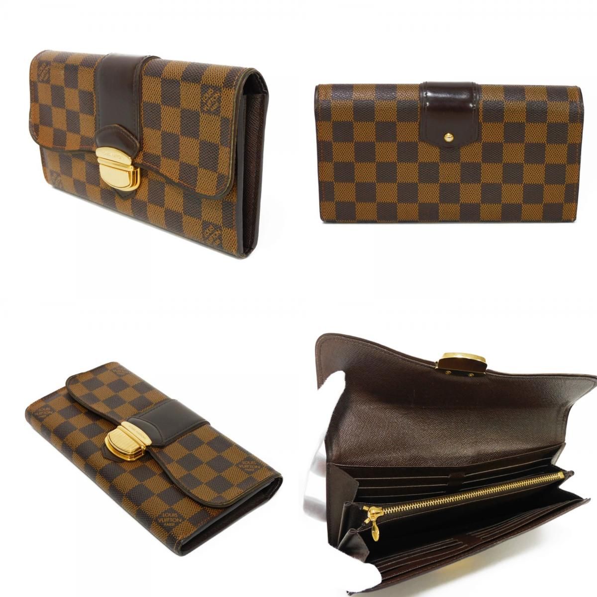 正規品　ルイヴィトン ルイビトン Louis Vuitton 財布 ブラウン 中古・古着通販】LOUIS VUITTON (ルイ ヴィトン) 2つ折り財布
