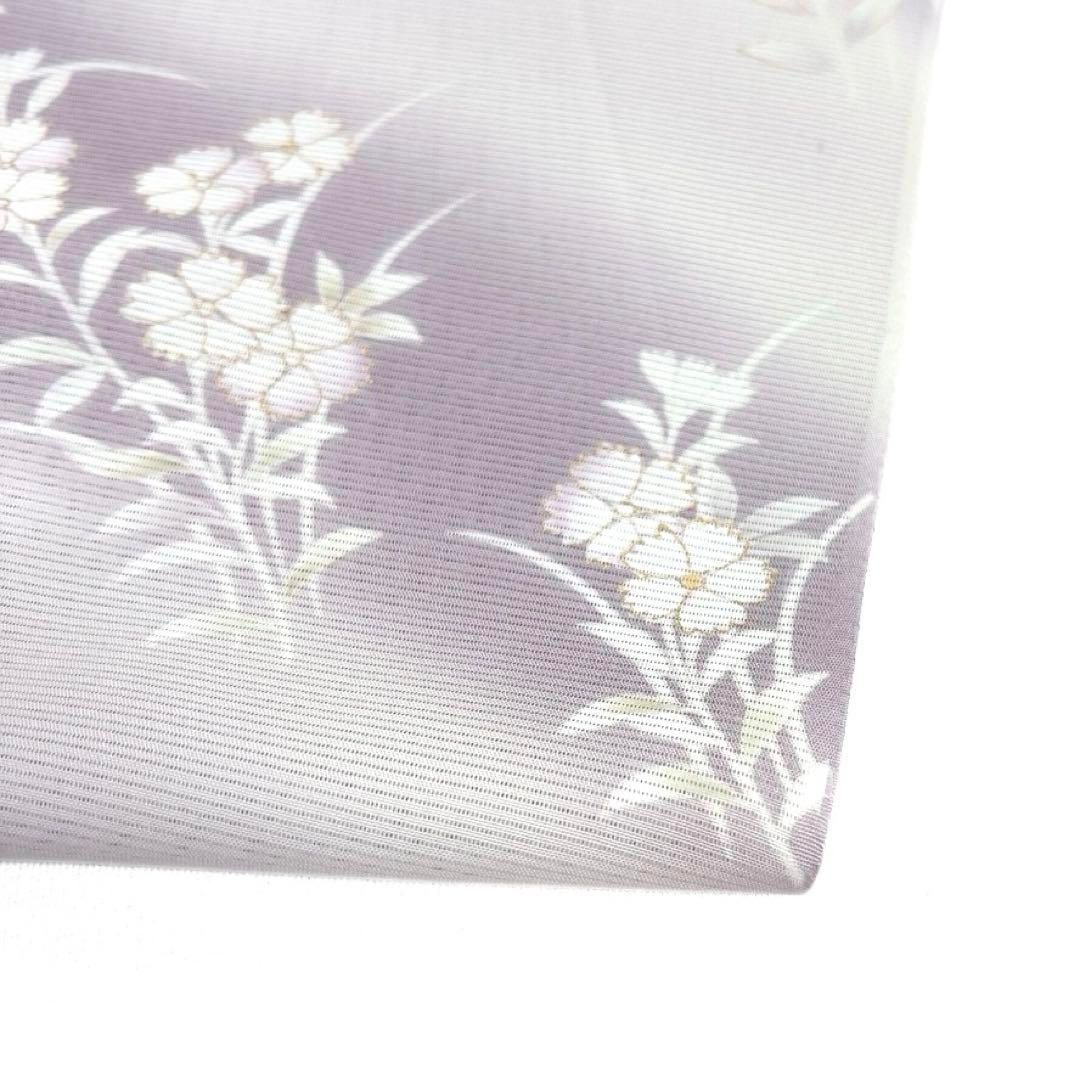 未使用 付け下げ反物 夏用 絽 菊 紫陽花 桔梗 グリーン 着物